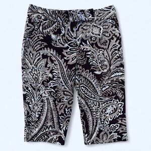 Oscar by Oscar de la Renta size 6 Old Money Brown Paisley Capris